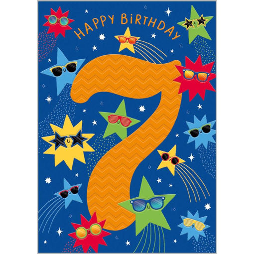Picture of HAPPY BIRTHDAY 7 CARD STARS